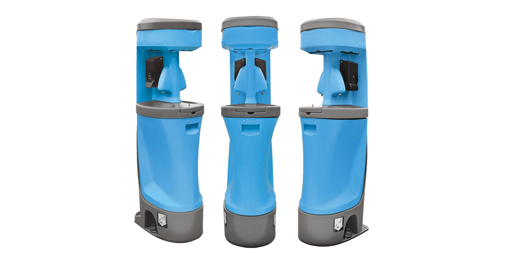 Portable handwashing station with dual basins in Bradley, Illinois